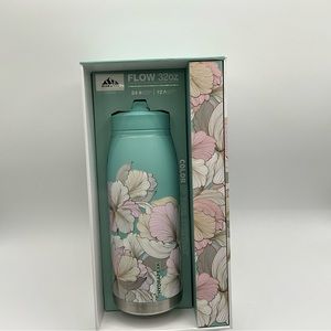 Hydrapeak Flow Aqua Floral Artisan Stainless Steel Tumbler, a 32oz